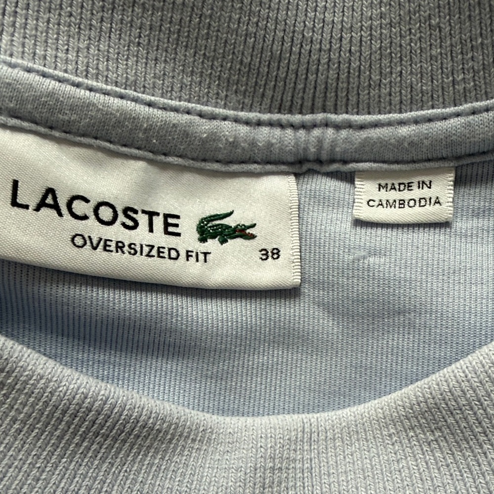 René Lacoste Light Blue Crewneck Sweatshirt for Women - Picture 7 of 9
